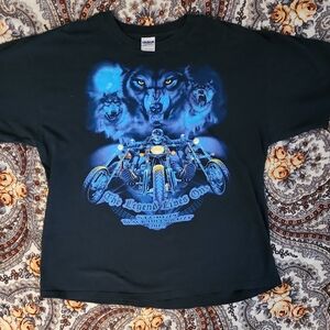 2012 Sturgis Black Hills Wolf Motorcycle T-Shirt — Size XL